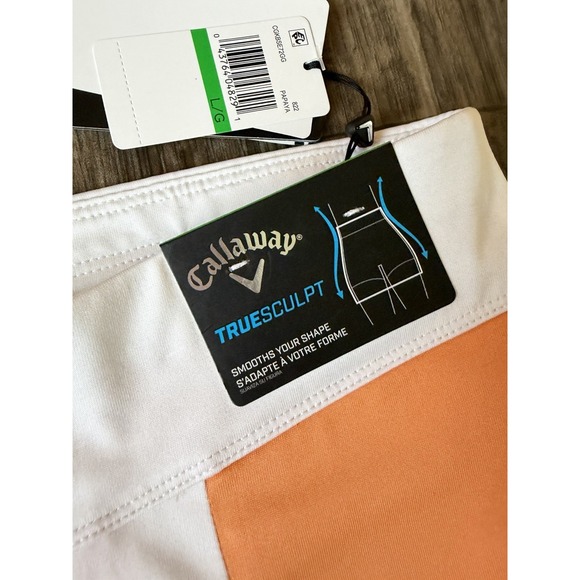 New Callaway TRUESCUPLT Golf Skort Skirt Orange Women's Size Large Dry 12 14 - Picture 2 of 9
